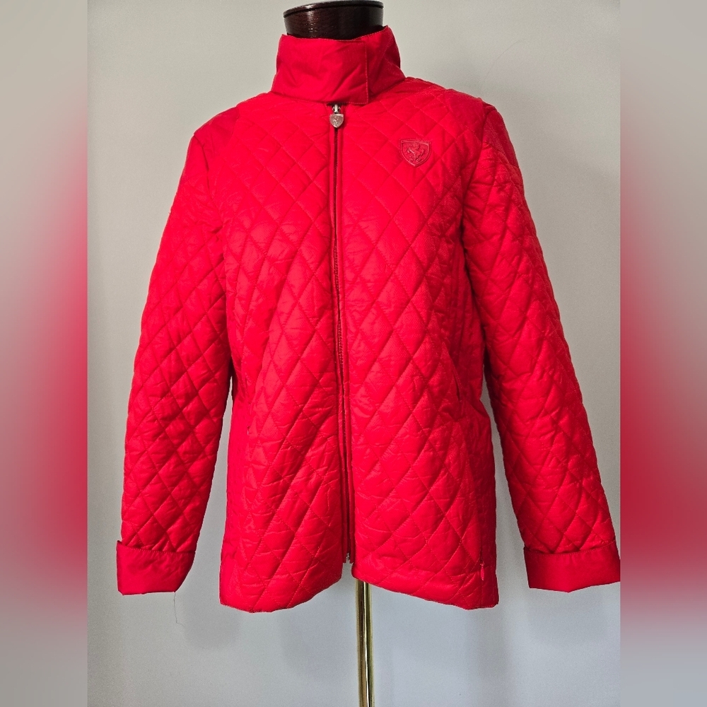 Scuderia Ferrari / Puma Red Quilted Womens Jacket. Size Large